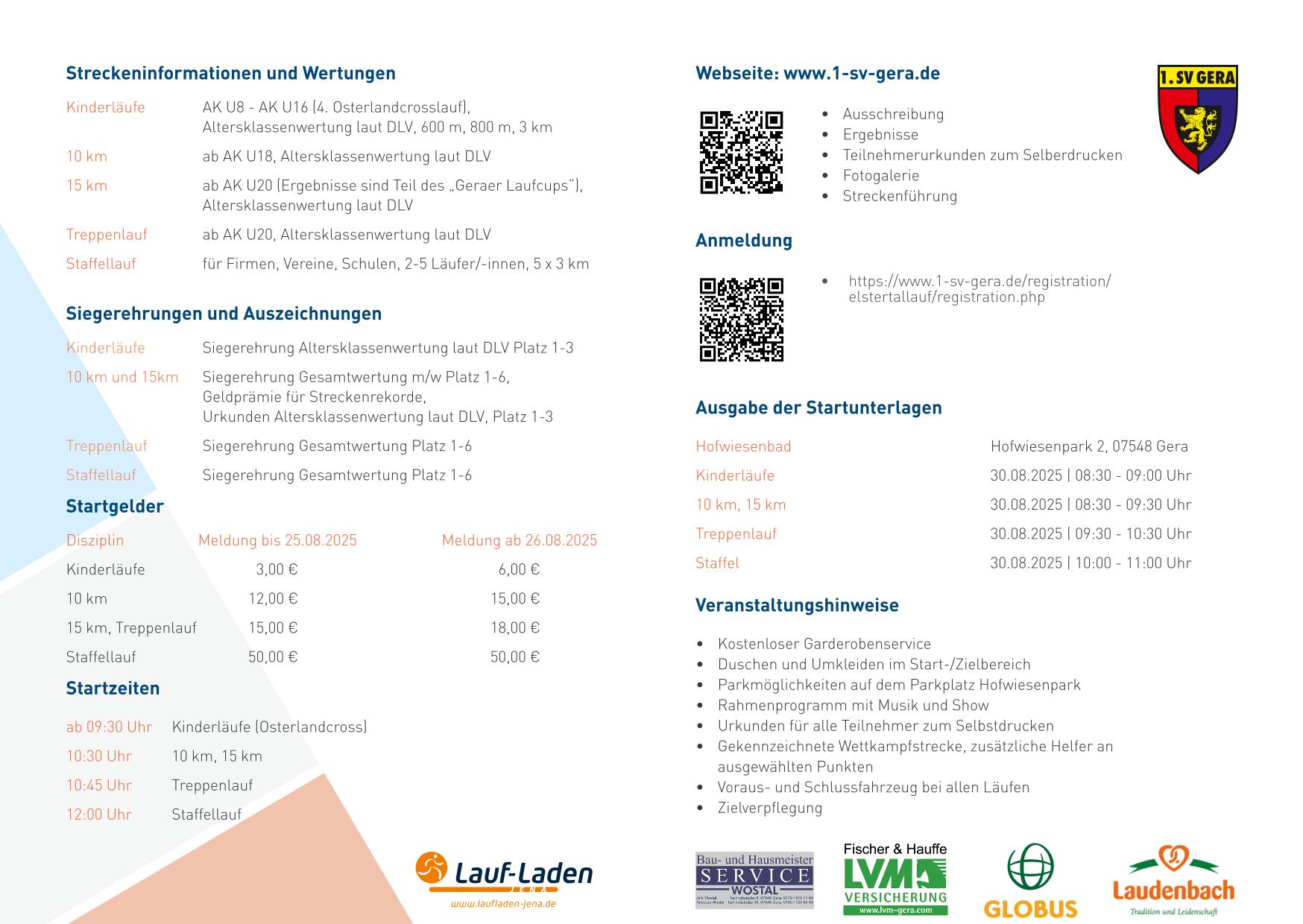 24. Elstertallauf am 30.08.2025